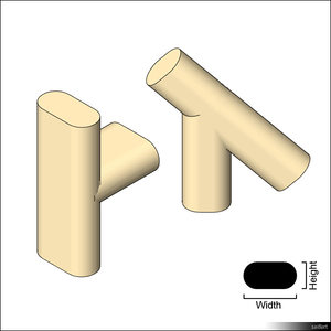 Duct Flat Oval Branch Single 01379se