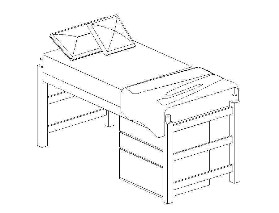 Building Revit Family bed dorm bedroom