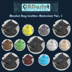 CADartet Mental Ray Leather Materials Vol1