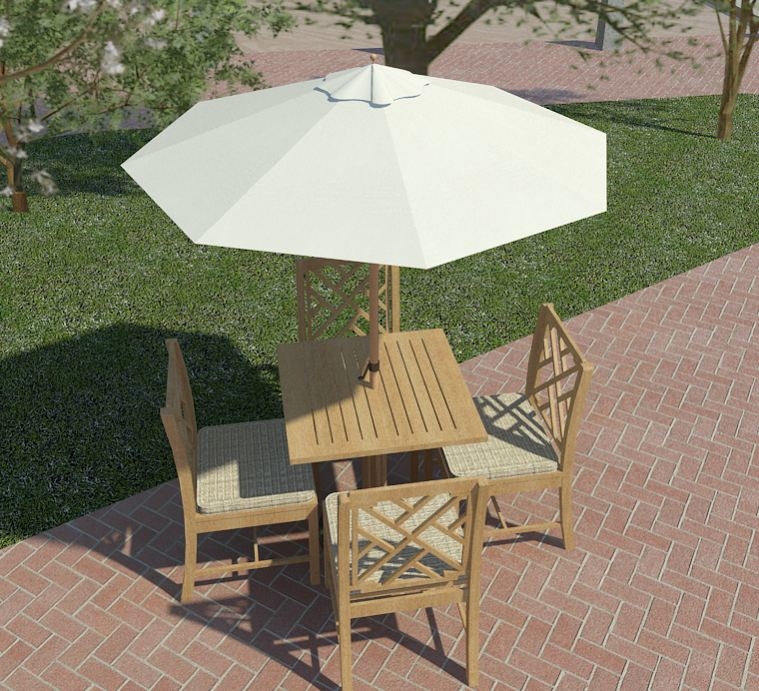 Building Revit Family umbrella patio deck