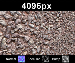 Gravel Wall 01 - Hi Res Set