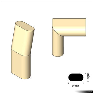 Duct Flat Oval Angle 01377se