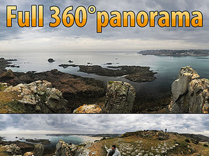 Coast of Jersey island - 360&deg; panorama