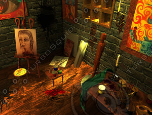 3d paint scene
