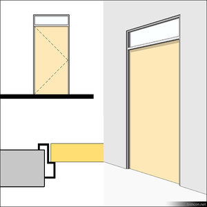 Door Swing Double Transom Metal 01495se