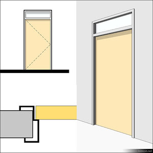 Door Swing Single Transom Metal 01498se