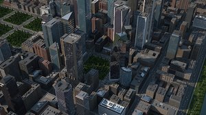 video - Circling above the City Skyscrapers