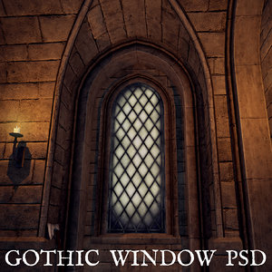Gothic Window PSD with Layers