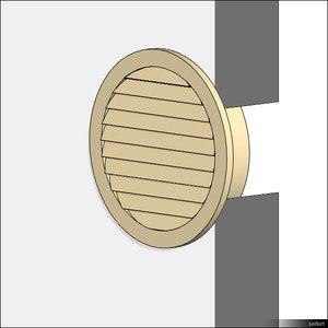 Air Extract Grille Round 01485se