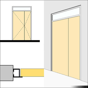 Door Swing Double Transom Metal 01491se