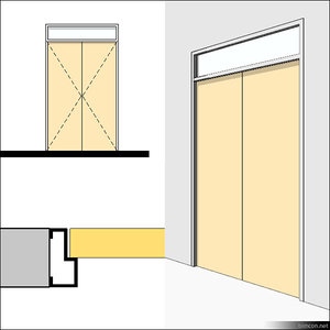 Door Swing Double Transom Metal 01494se