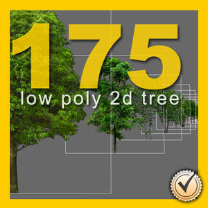 175 2d low polygon  trees