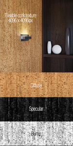 High resolution tileable cork texture