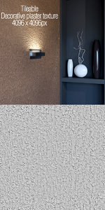 Tileable decorative plaster texture