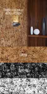 High resolution tileable cork texture