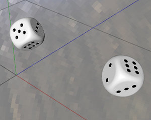 Dice drop animation physics