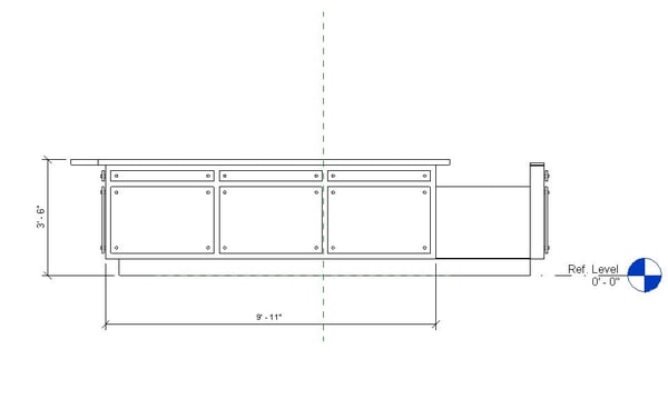 Building Revit Family desk reception furniture