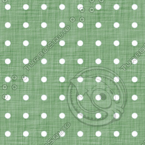Coordinated Cottons - White on Green Polka-Dots