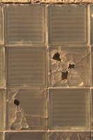 Broken glass brick tiles x5