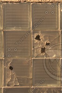 Broken glass brick tiles x5