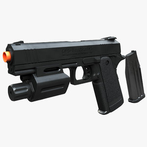 plastic pistol airsoft gun 3d