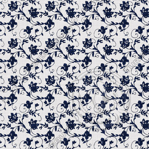 Coordinated Cottons Navy on White Floral