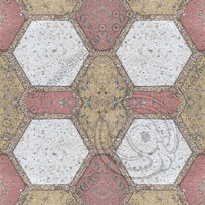 Block Tile red and yellow 3