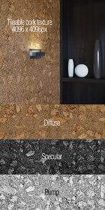 High resolution tileable cork texture