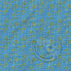 Coordinated Cottons - Green on Blue Floral