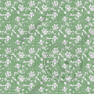 Coordinated Cottons - White on Green Floral