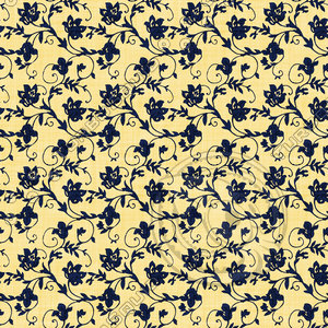 Coordinated Cottons Navy on Yellow Floral