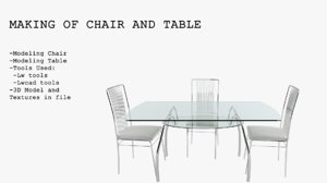 Making Of Chair and Table