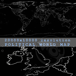 World Political Map 20000x10000