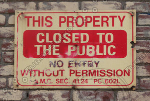Caution Property Signage