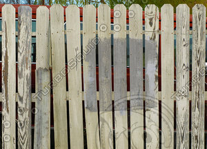 4 White Wooden Fence