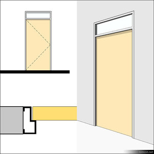 Door Swing Single Transom Metal 01492se