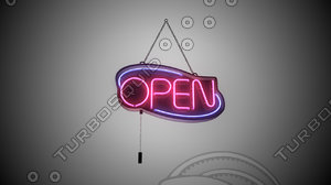 Neon Open Sign Video Clip
