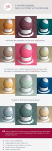 V-Ray Procedural Tiles 1x1 Offset V2 Color Noise