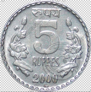 5 Rupees Coin Texture map