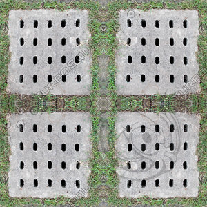 Cemented cap and grass border texture map