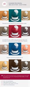 Scanline Procedural Tiles 1x3 Offset  Color Noise