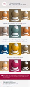 V-Ray Procedural Tiles 1x3 Offset Color Noise