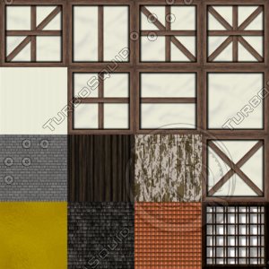 Low Poly Tudor House Texture