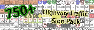 US Highway Sign Pack - Low Resolution