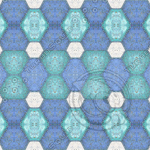 Blue and White Block Tile