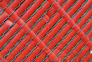 Red Plastic Slat Fence