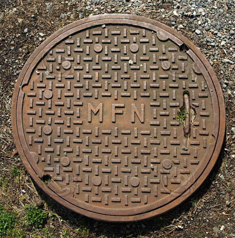 Texture sewer lid ground
