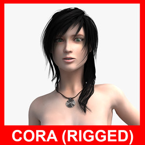 ppl01 realistic woman cora 3d max