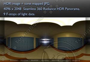 SCHOOL HALLWAY 360 HDR  PANORAMA # 226