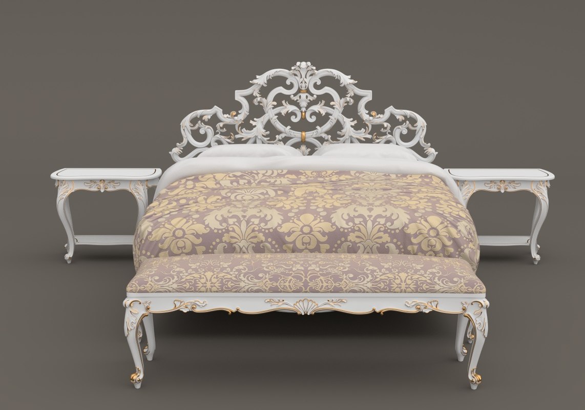 Classic Bedroom Furniture Set 3d Model